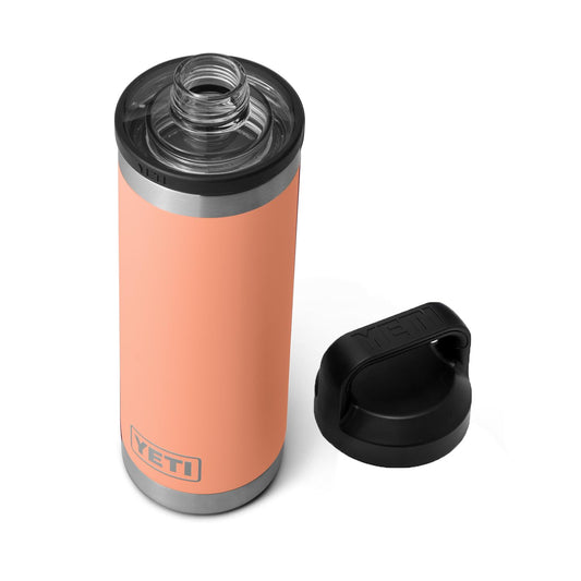 18 oz YETI Rambler Stainless Steel Bottle, Vacuum Insulated, Leak-Proof with Chug Cap, Low Country Peach