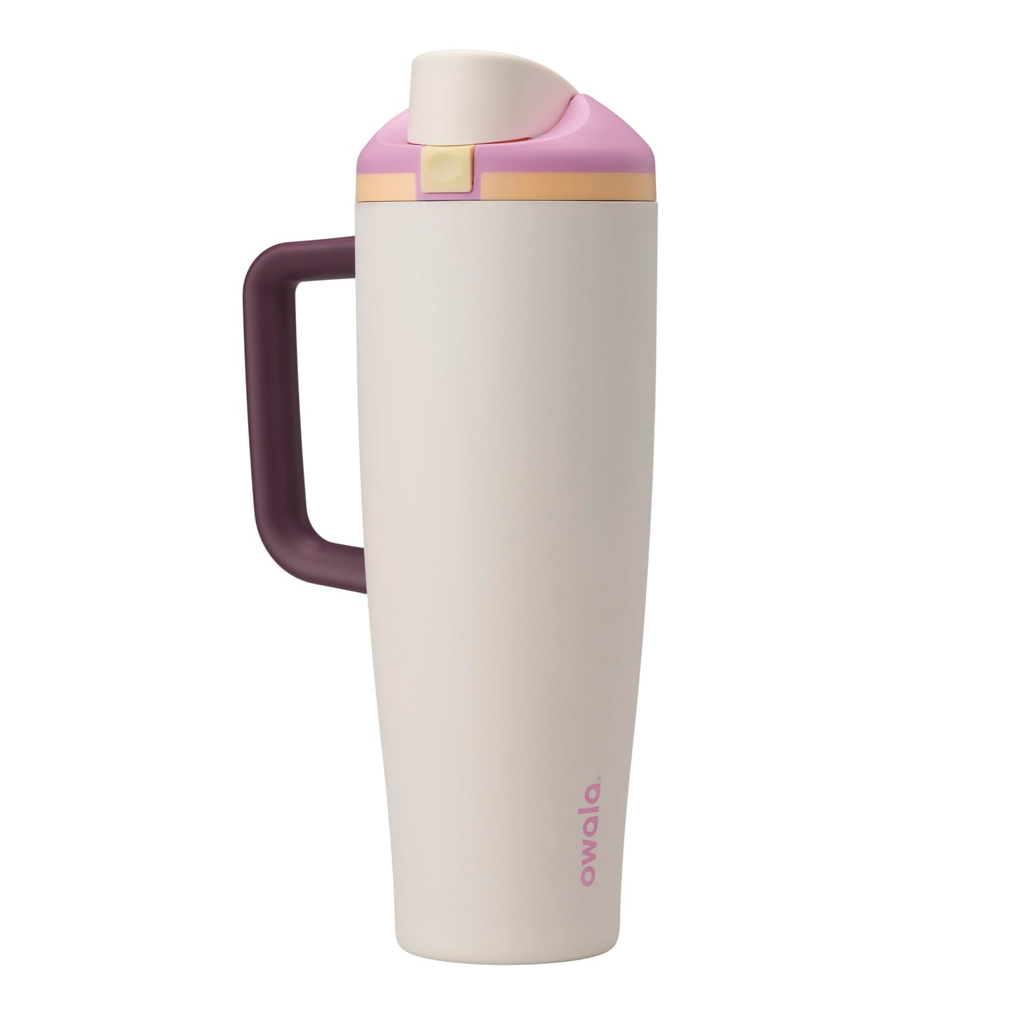 40 oz Owala FreeSip Tumbler Insulated Stainless Steel Water Bottle with Built-In Straw and Side Handle, BPA-Free, Leak-Proof, Sparkling Sherbet, Travel, Work, School, Sports