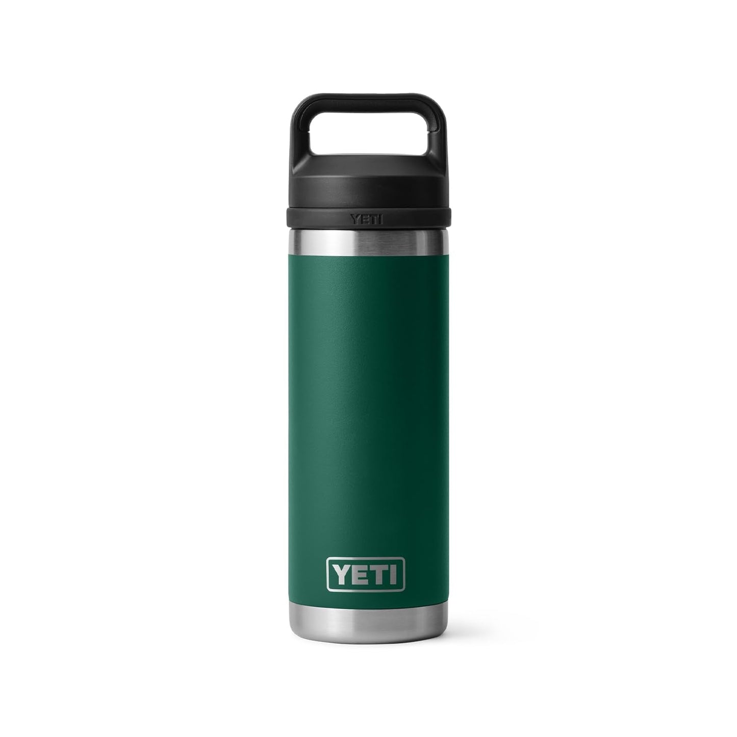18 oz YETI Rambler Stainless Steel Bottle, Vacuum Insulated, Leak-Proof with Chug Cap, Black Forest Green