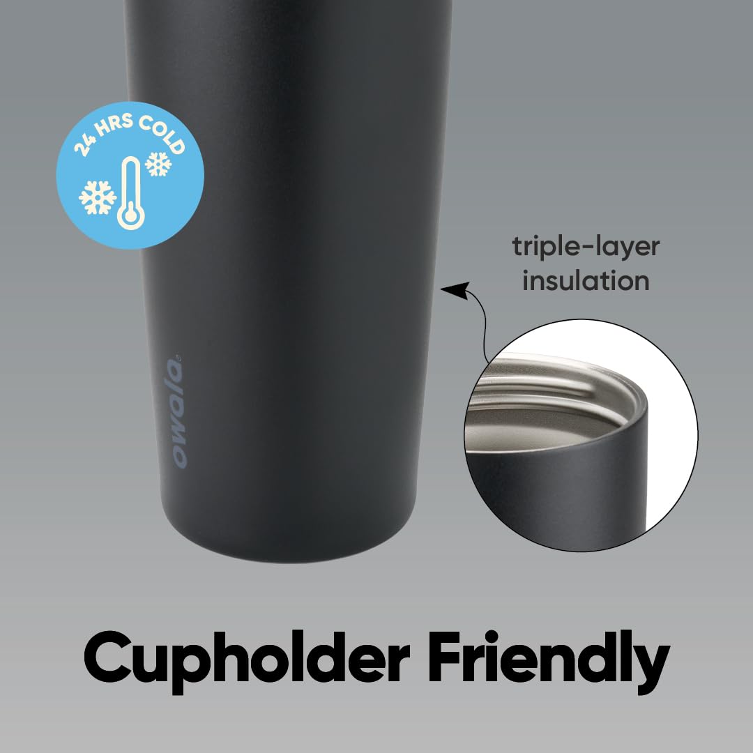 22 oz Stainless Steel Water Bottle with Straw and Carry Handle, Double Wall Vacuum Insulated, Leak-Proof Locking Lid, BPA-Free, Yucca