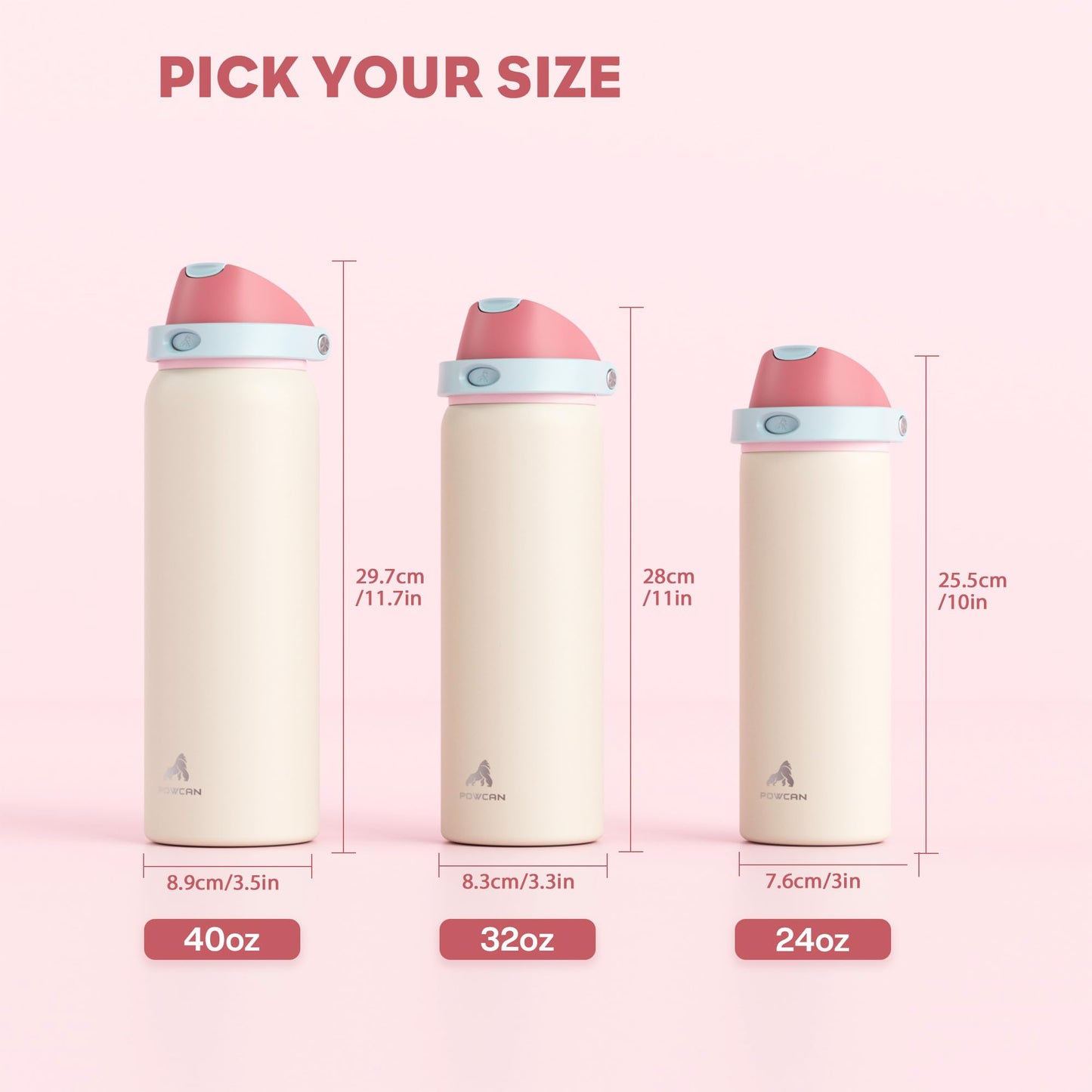 24 oz Insulated Stainless Steel Vacuum Water Bottle for Office, Spill-Proof Straw Lid, Lightweight, Double Walled, BPA-Free, Mint Green, College, Travel, Sports, Daily Use, Gift