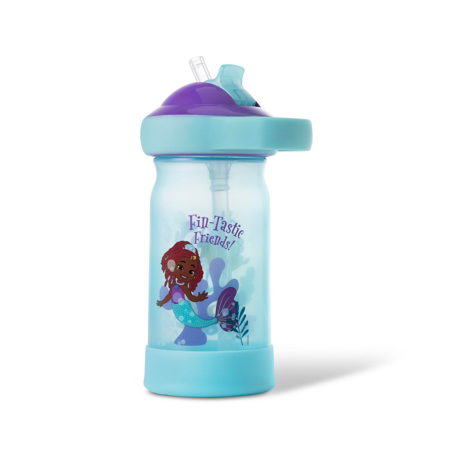 The First Years Disney Ariel Toddler Water Bottle - Spill Proof Disney Princess Water Bottles with Protective DropGuard - Disney Gifts for Toddlers - 12 Oz - Ages 2 Years and Up