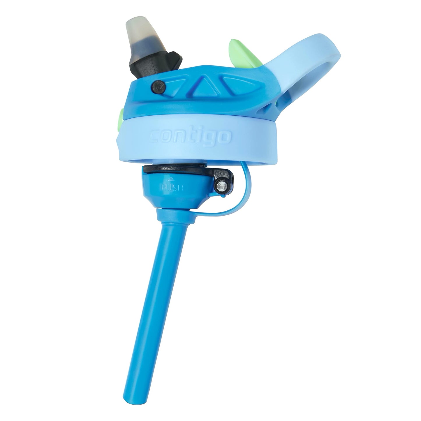 2 Pack 14 oz Contigo Aubrey Kids Water Bottles with Silicone Straw and Spill-Proof Lid, Blueberry & Monsters