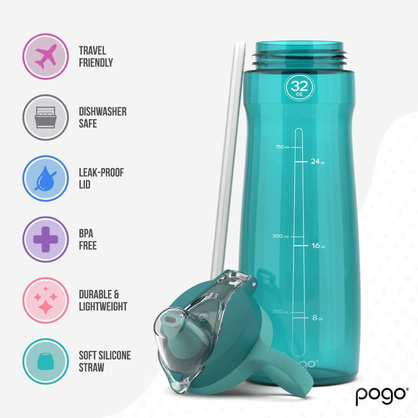 24 oz Contigo Cortland Chill 2.0 Vacuum-Insulated Stainless Steel Water Bottle, Spill-Proof Interchangeable Lid, Blueberry, Hot & Cold Drinks for Kids & Adults