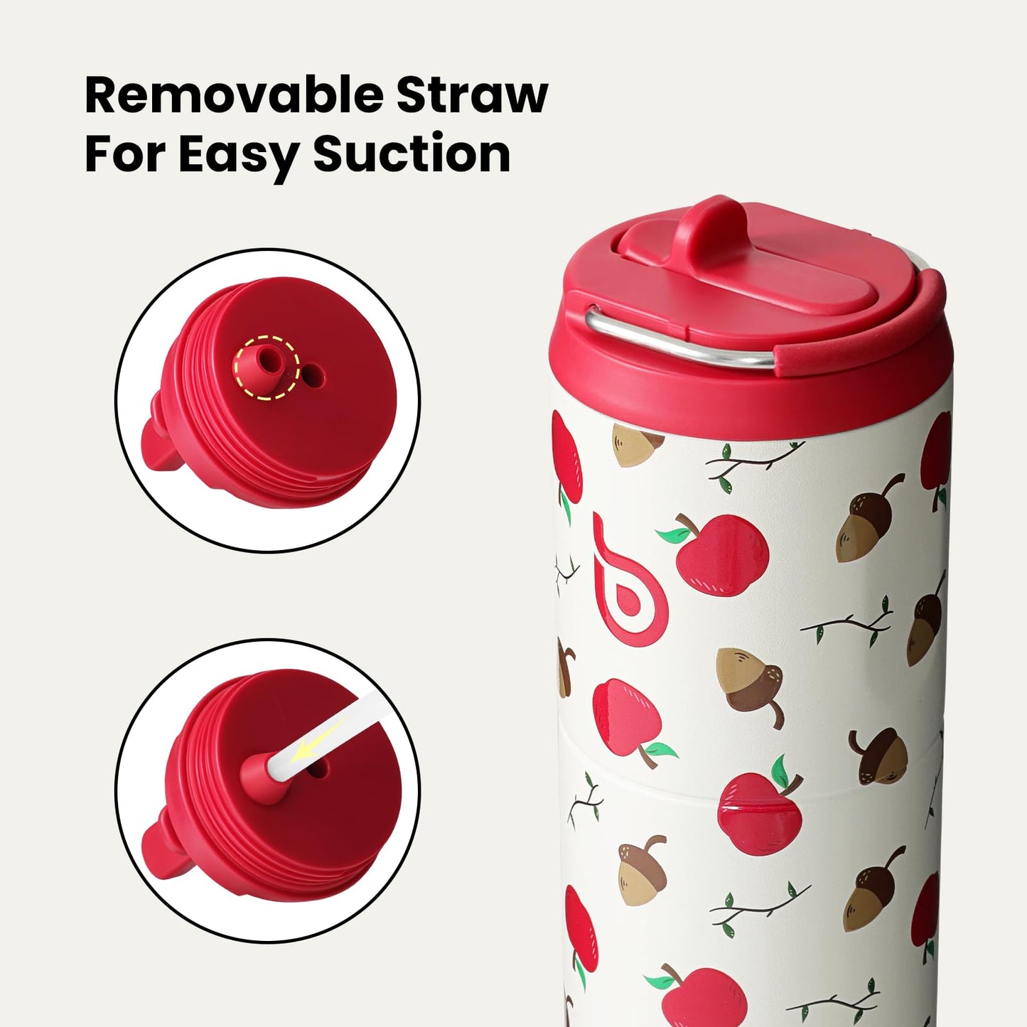 BOTTLE BOTTLE 24oz Insulated Stainless Steel Water Bottle with Straw Lid & Carry Handle – Double-Wall Vacuum, Leak-Proof, BPA-Free Reusable Sports Water Bottle for Gym, Travel & Outdoor Use