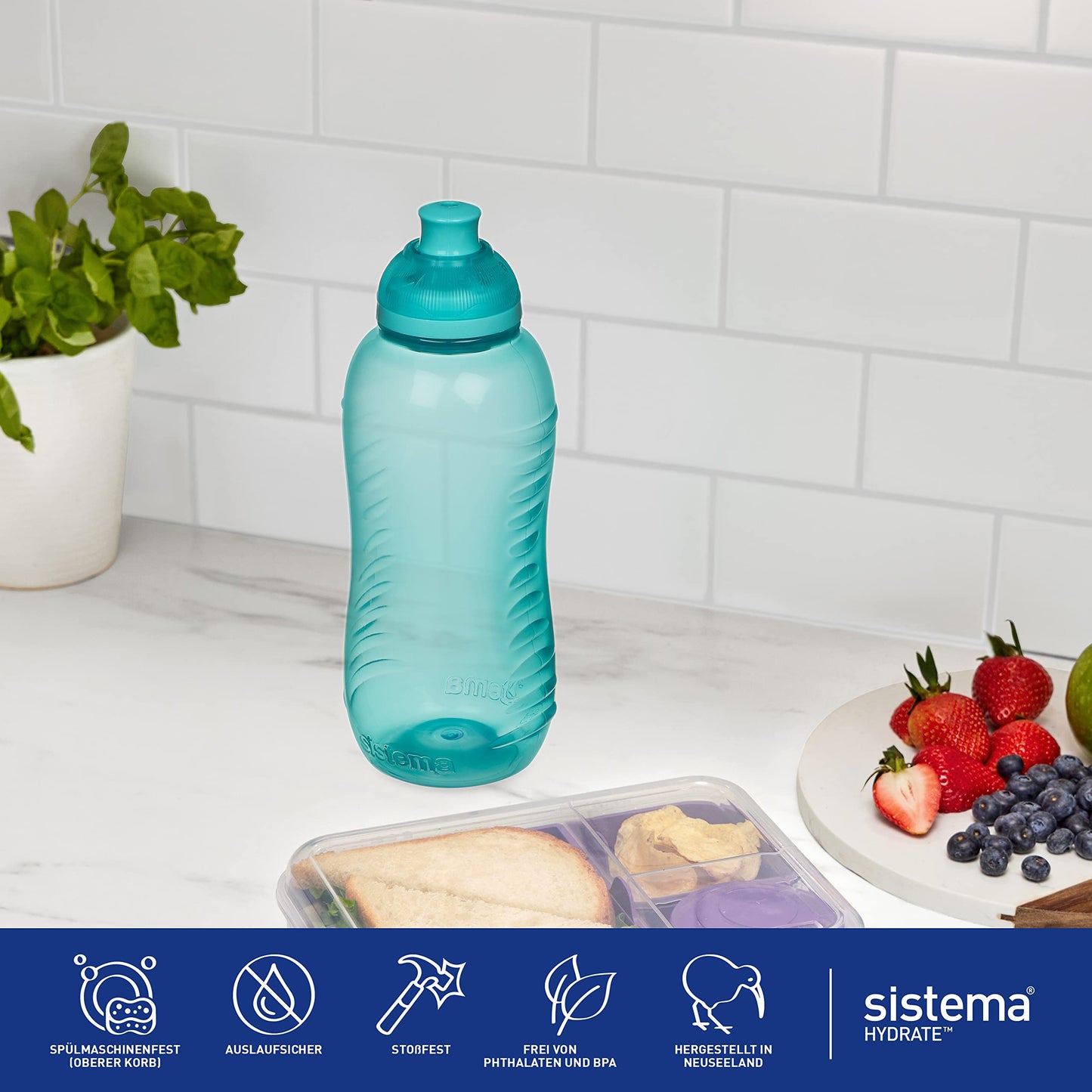 11 oz Sistema Hydrate Twist 'N' Sip Water Bottle, Color May Vary