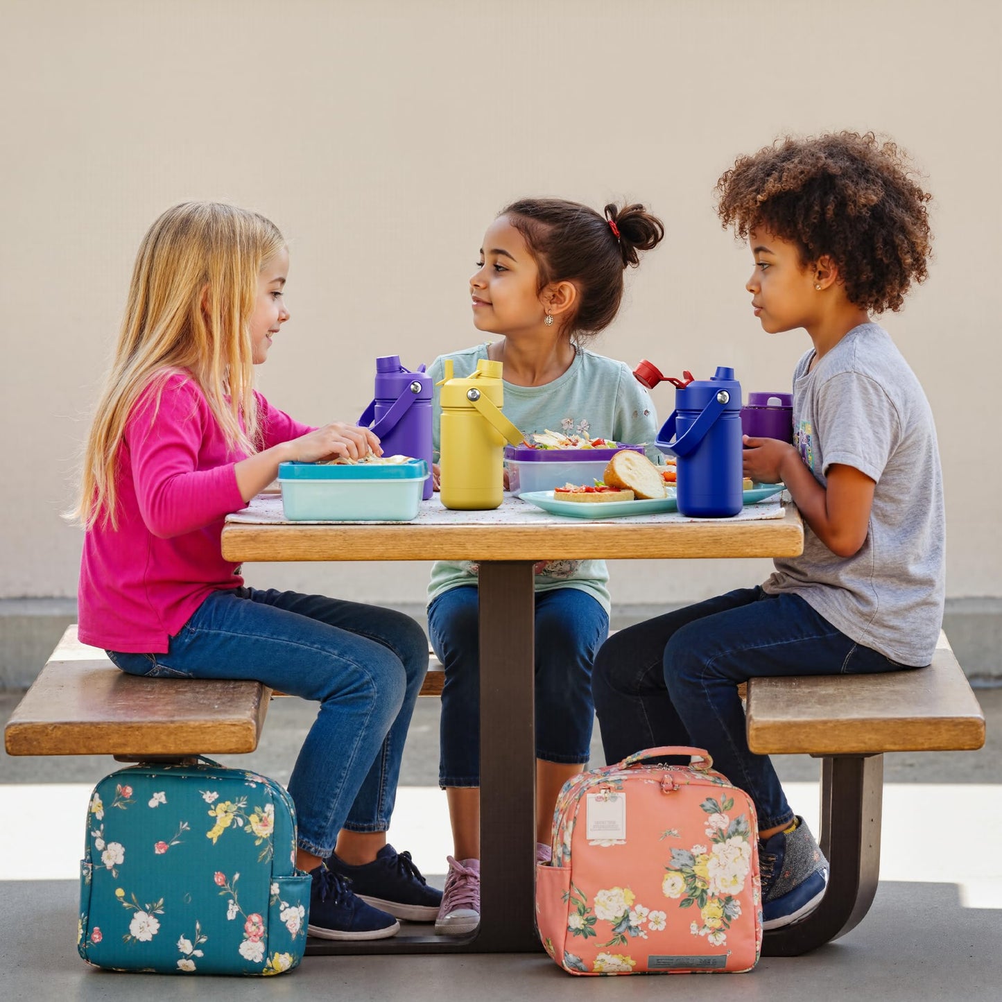 40 oz Insulated Stainless Steel Water Bottle with Two-Way Spout, Built-In Straw, Bucket Handle, BPA-Free, Leak-Proof, Lightly Toasted