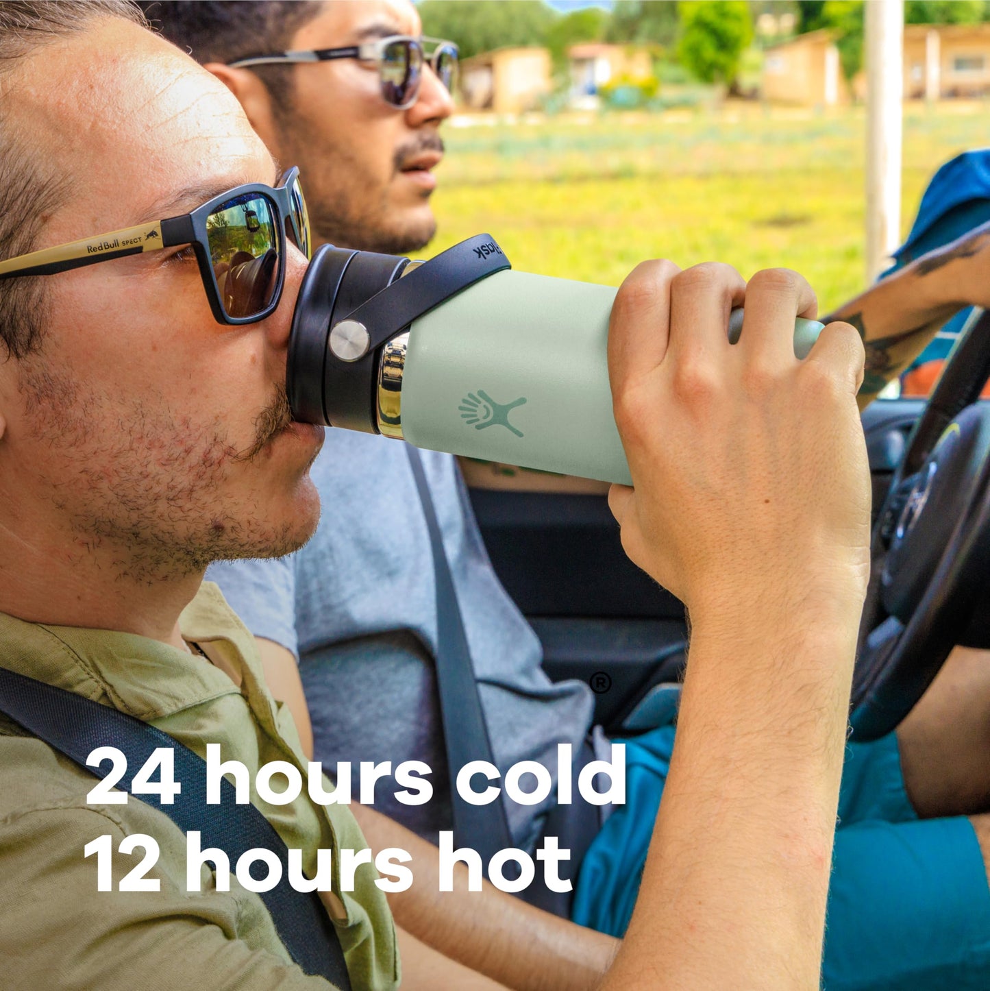 20 oz O2COOL Mist 'N Sip Water Bottle, 2-in-1 Mist and Sip, No-Leak Pull Top Spout, Reusable Sports Bottle, Soccer