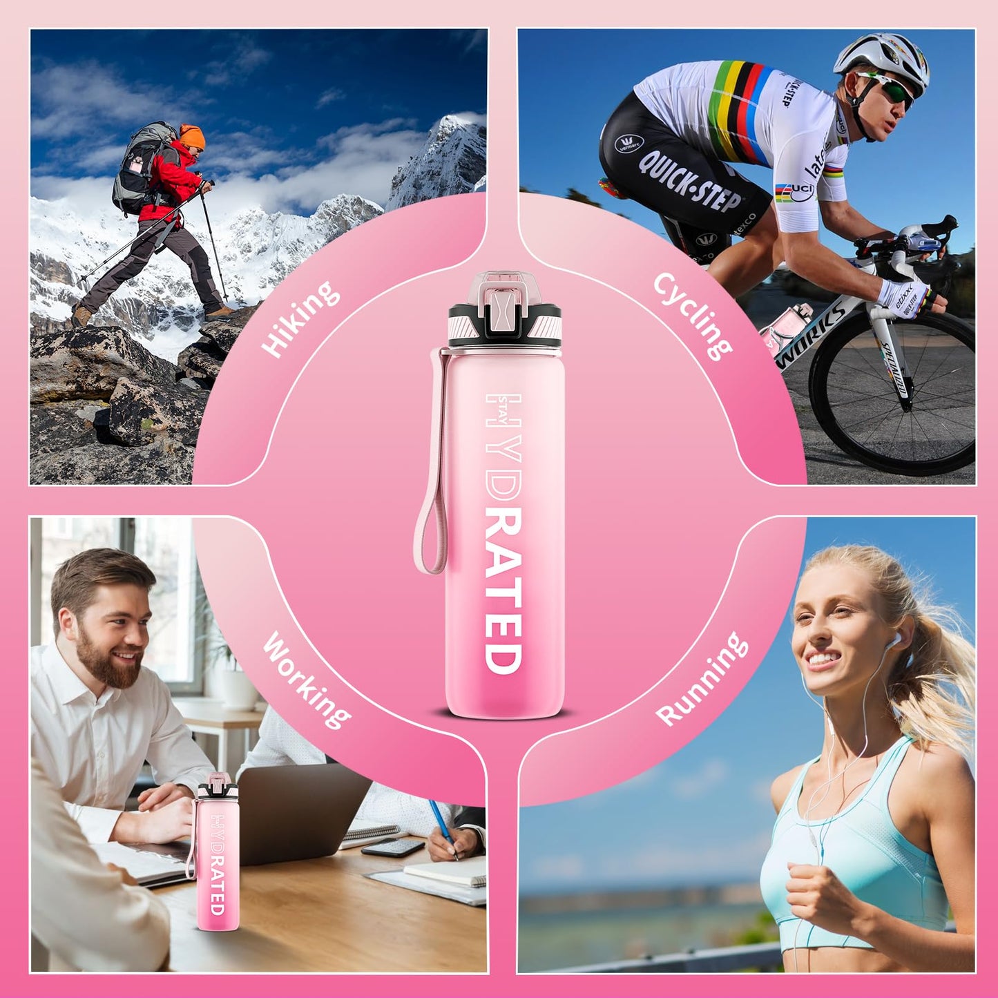 24 oz CamelBak Podium Bike Water Bottle, Easy Squeeze, Fits Most Bike Cages, Black