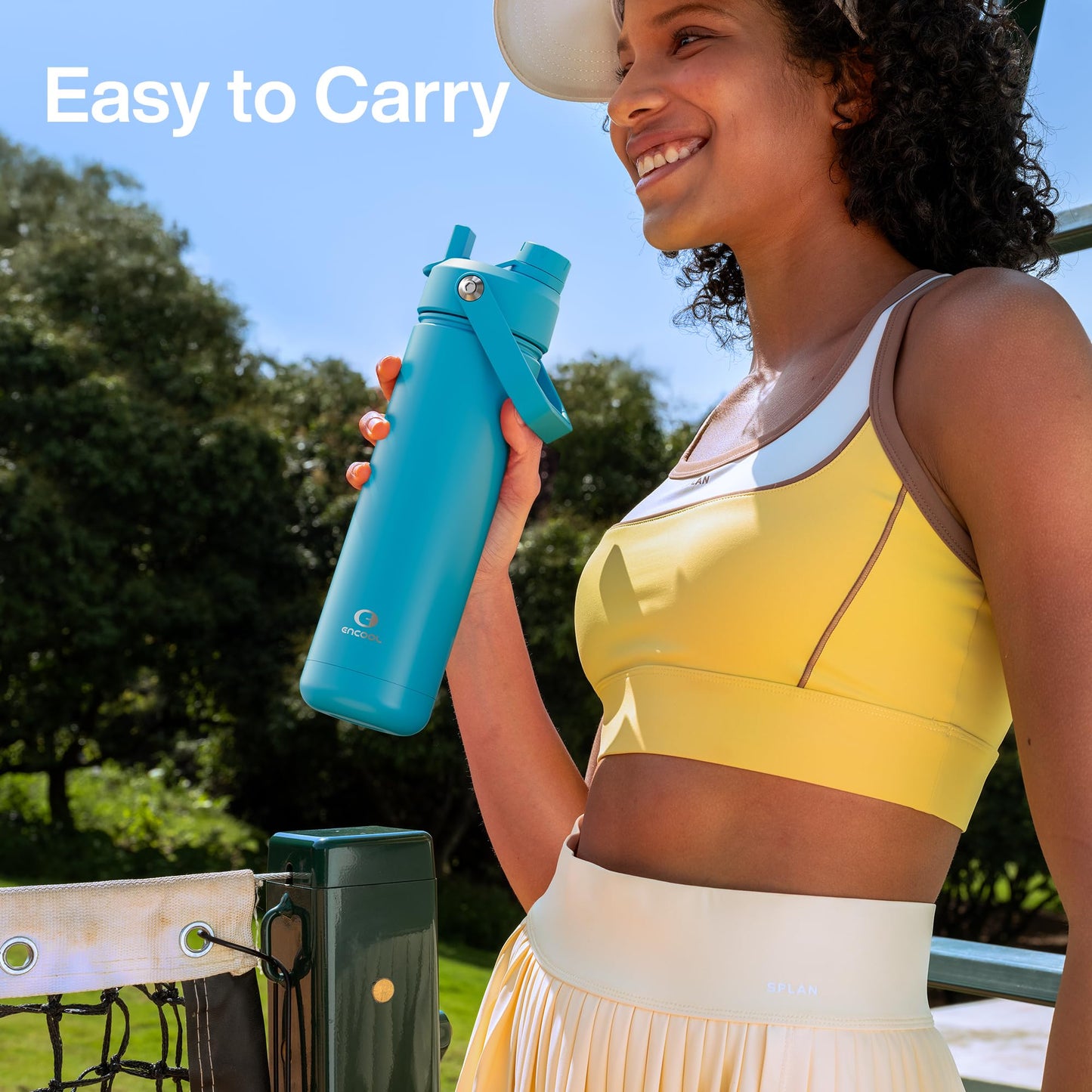 12 oz Kids Insulated Stainless Steel Water Bottle with Straw, Dual Spouts, Leak-Proof, BPA-Free, Cold 24H for Sports, Travel, School, Cream Moon